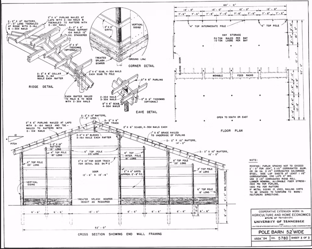 old pole barn schematics